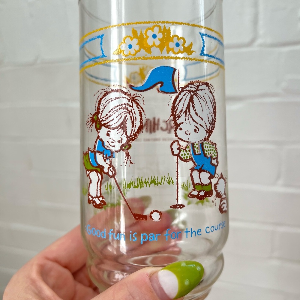 🌟HP🌟 70s Vintage 🌼 American Greetings Coca-Cola Ltd Edition URCHINS Glasses (2) - Picture 3 of 4
